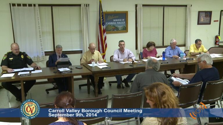 Carroll Valley Borough Council Meeting – 09/09/2014