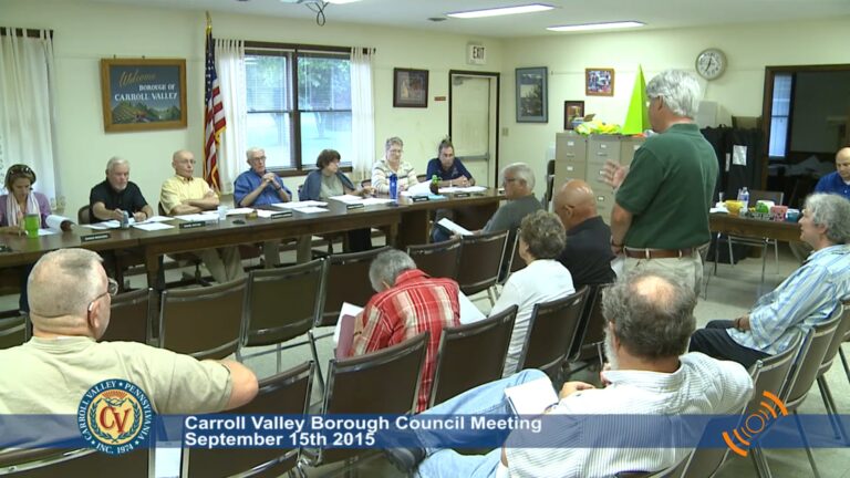 Carroll Valley Borough Council Meeting – 09/15/2015