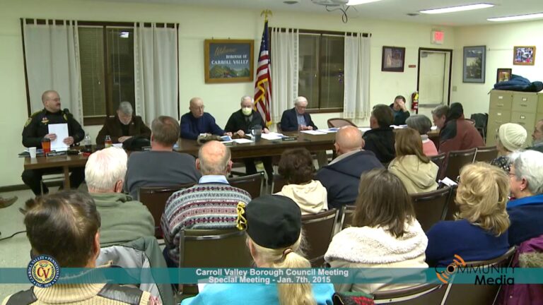 Carroll Valley Borough Council – Special Meeting – 01/07/2015
