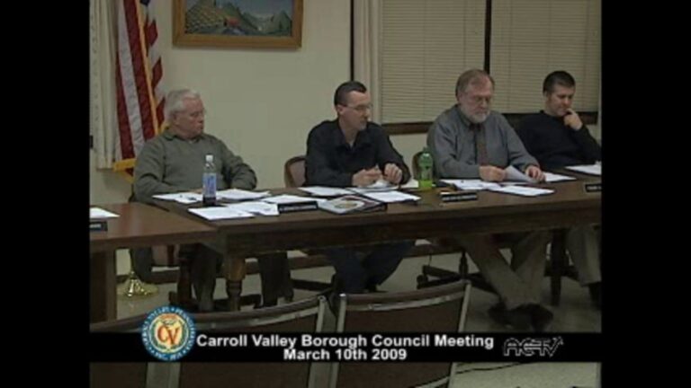 Carroll Valley Borough Council Meeting – 03/10/2009