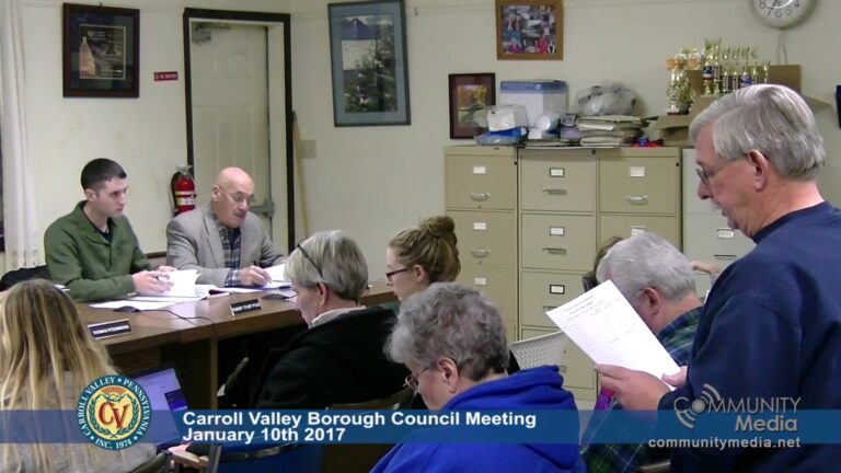 Carroll Valley Borough Council Meeting – 01/10/2017