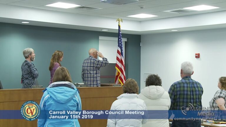 Carroll Valley Borough Council Meeting – 01/15/2019