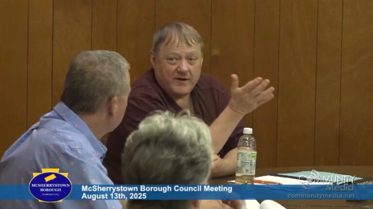 McSherrystown Borough Council Meeting – 08/13/2025