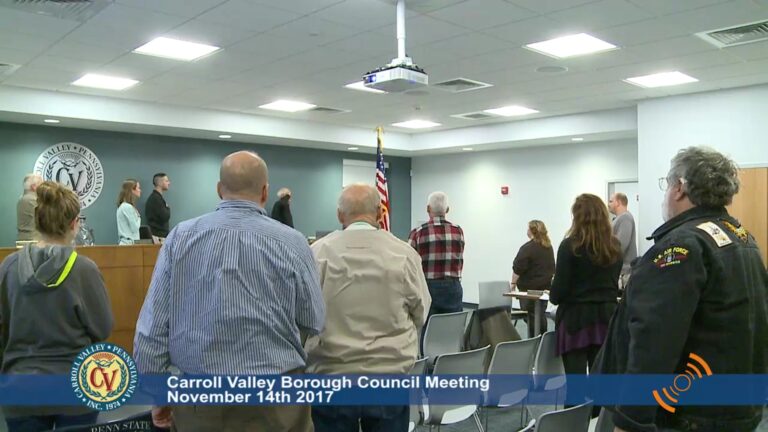 Carroll Valley Borough Council Meeting – 11/14/2017