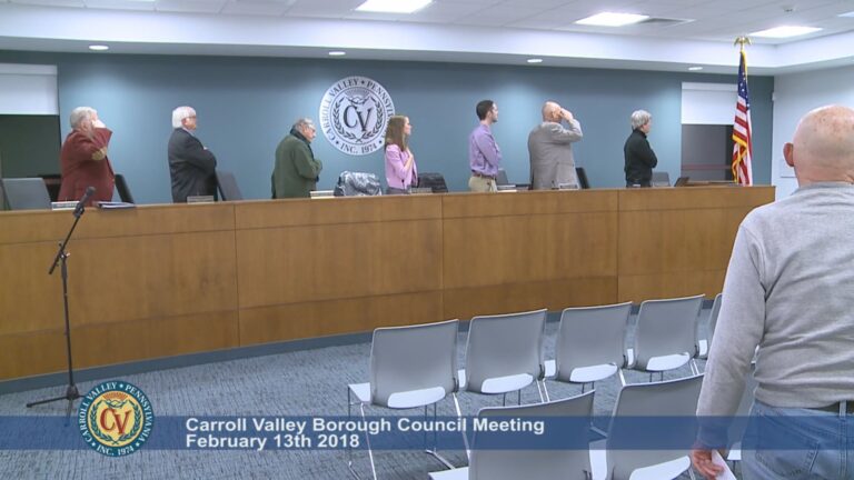 Carroll Valley Borough Council Meeting – 2/13/2018