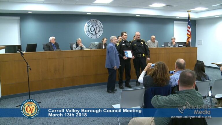 Carroll Valley Borough Council Meeting – 3/13/2018