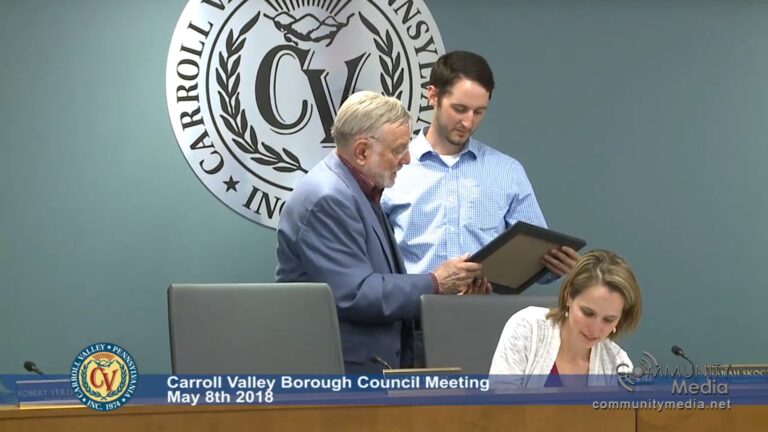 Carroll Valley Borough Council Meeting – 5/8/2018