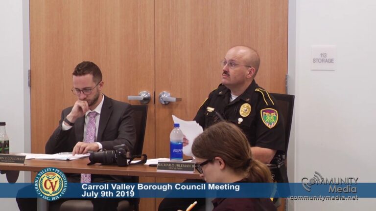 Carroll Valley Borough Council Meeting – 7/9/2019