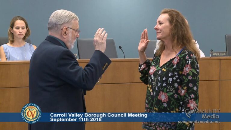 Carroll Valley Borough Council Meeting – 9/11/2018
