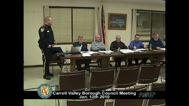 Carroll Valley Borough Council Meeting – 01/12/2010
