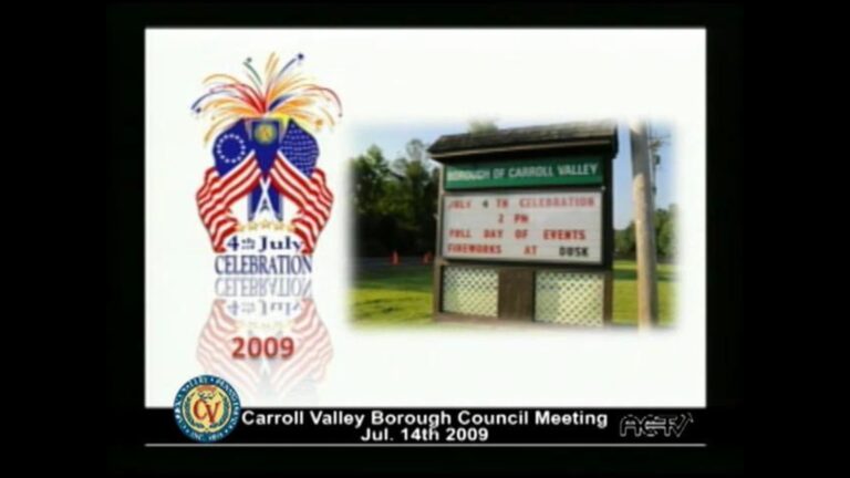 Carroll Valley Borough Council Meeting – 07/14/2009