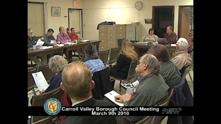 Carroll Valley Borough Council Meeting – 03/09/2010