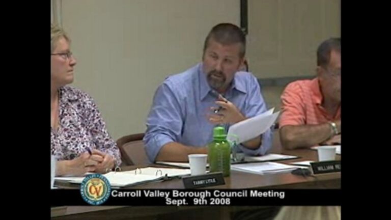 Carroll Valley Borough Council Meeting – 09/09/2008