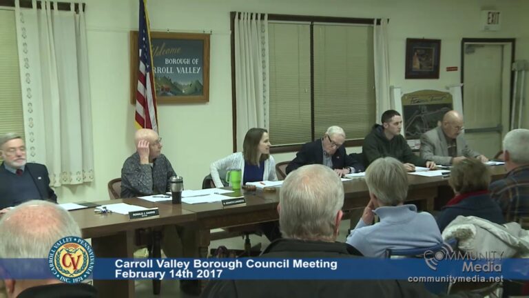 Carroll Valley Borough Council Meeting – 02/14/2017