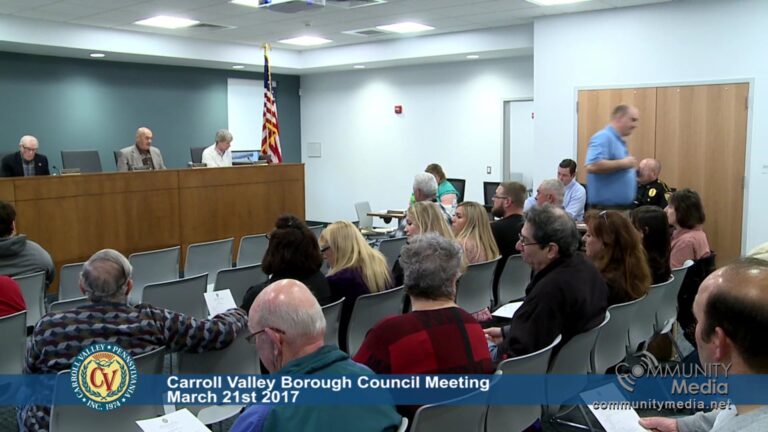 Carroll Valley Borough Council Meeting – 03/21/2017