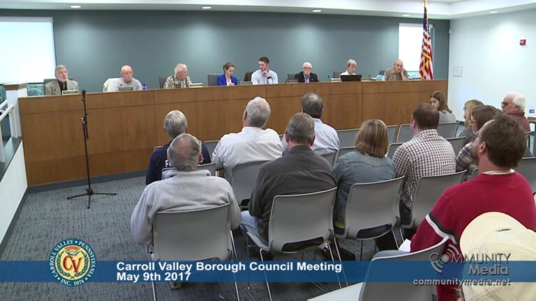 Carroll Valley Borough Council Meeting – 05/09/2017