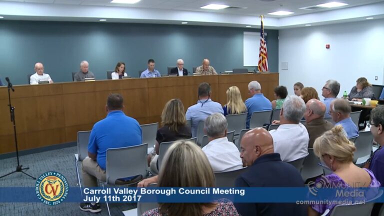 Carroll Valley Borough Council Meeting – 07/11/2017