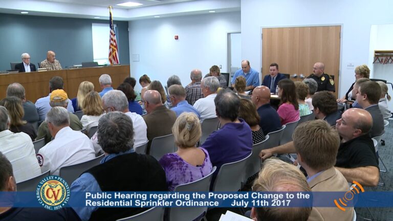 Carroll Valley Borough Council Meeting – Public Hearing – 07/11/2017
