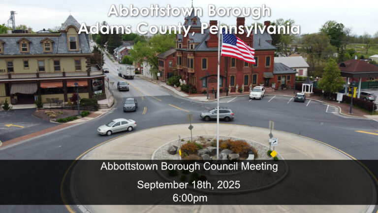 Abbottstown Borough Council Meeting – 09/18/2025