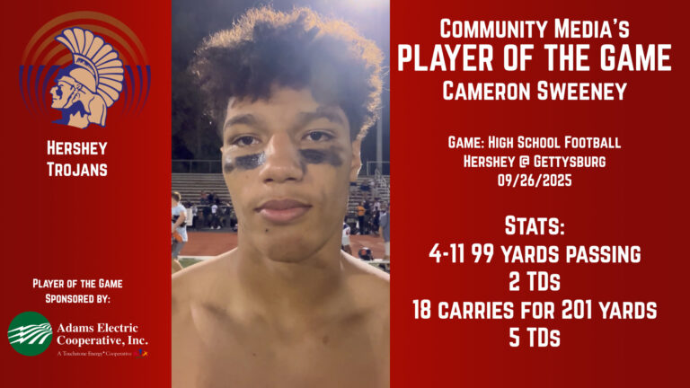 Player of the Game – Cameron Sweeney – 09/26/2025