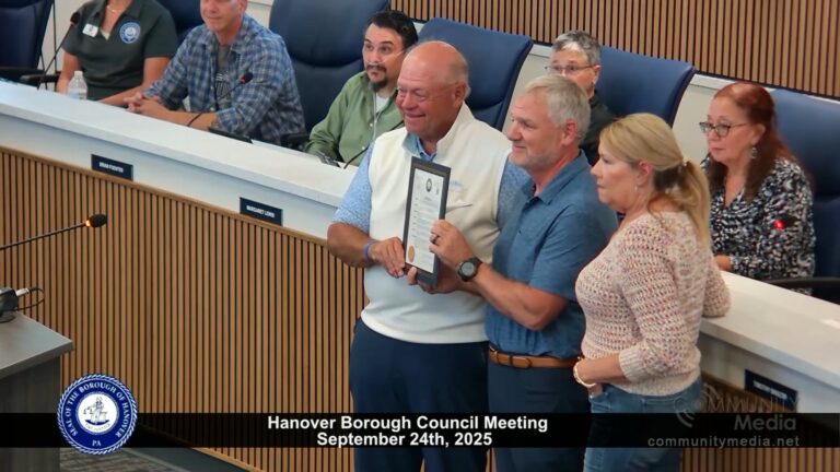 Hanover Borough Council Meeting – 9/24/2025