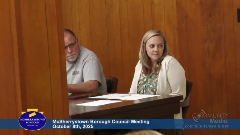 McSherrystown Borough Council Meeting – 10/08/2025