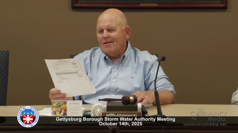 Gettysburg Storm Water Authority Meeting – 10/14/2025