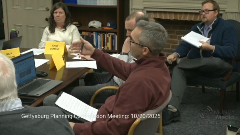 Gettysburg Planning Commission Meeting – 10/20/2025
