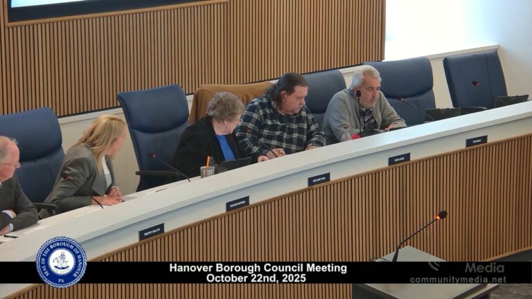 Hanover Borough Council Meeting – 10/22/2025