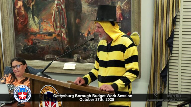 Gettysburg Borough Budget Work Session – 10/27/2025
