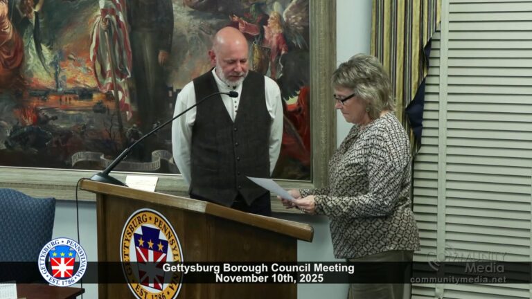 Gettysburg Borough Council Meeting – 11/10/2025