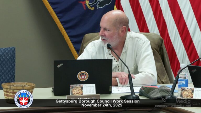 Gettysburg Borough Council Work Session – 11/24/2025