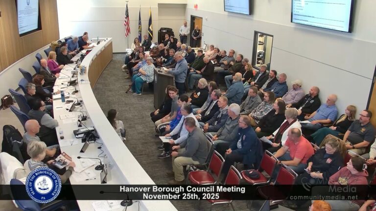 Hanover Borough Council Meeting – 11/25/2025