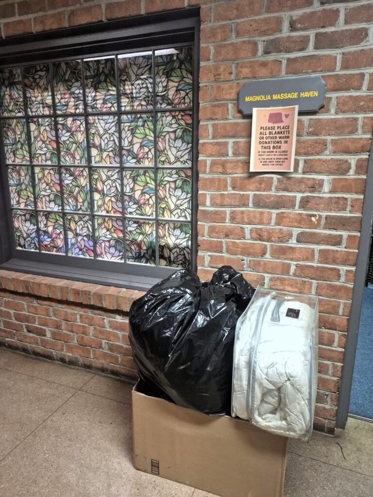 Magnolia Massage Haven Collects Nearly 200 Blankets for Local