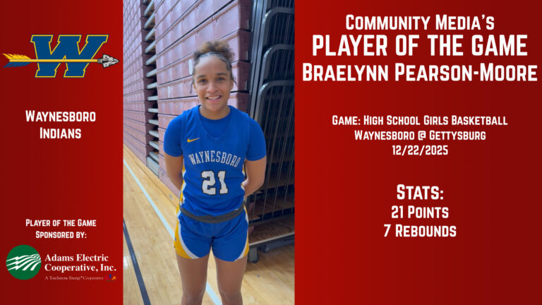 Player of the Game – Braelynn Pearson-Moore – 12/22/2025