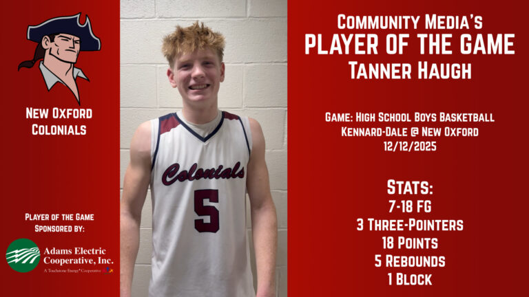 Player of the Game – Tanner Haugh – 12/12/2025