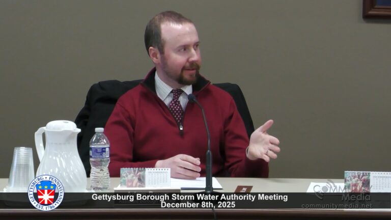 Gettysburg Storm Water Authority Meeting – 12/08/2025