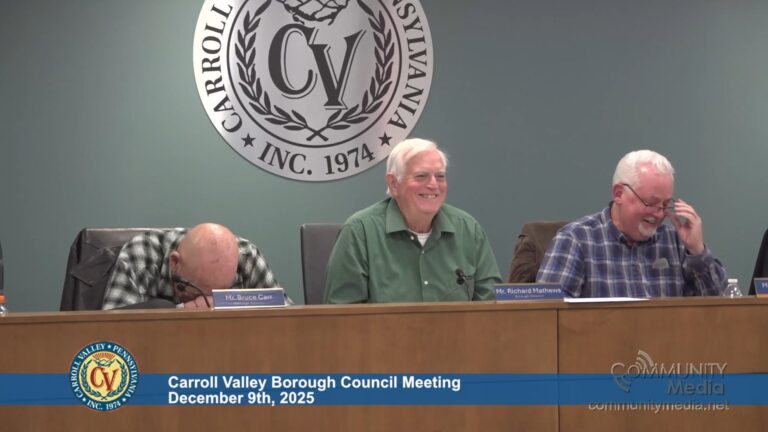 Carroll Valley Borough Meeting – 12/09/2025