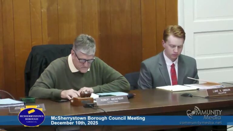 McSherrystown Borough Council Meeting – 12/10/2025