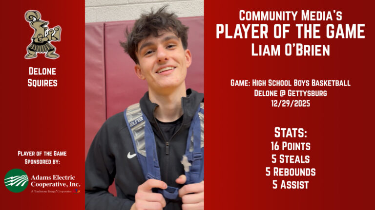 Player of the Game – Liam O’Brien – 12/29/2025