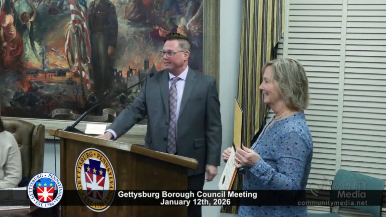 Gettysburg Borough Council Meeting – 01/12/2026