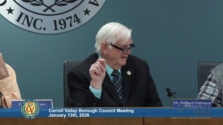 Carroll Valley Borough Council Meeting – 01/13/2026