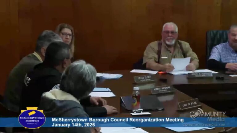 McSherrystown Borough Council Meeting – 01/14/2026