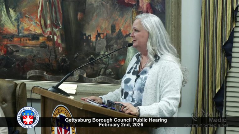 Gettysburg Borough Council Public Hearing – CDBG Competitive Application – 02/02/2026