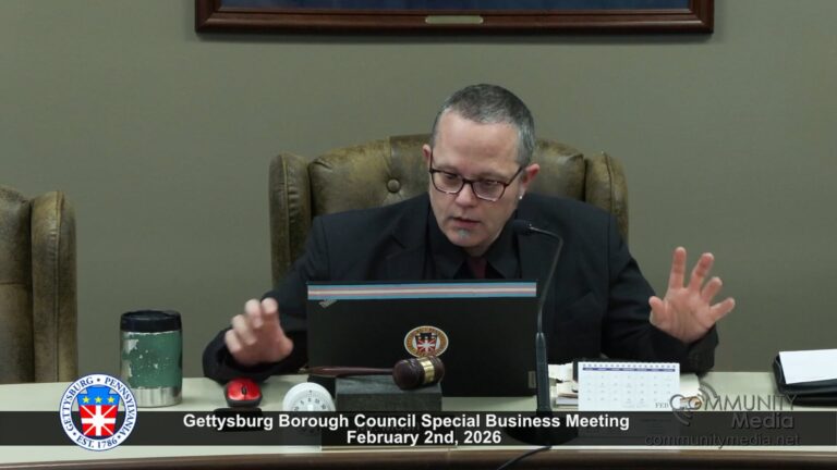 Gettysburg Borough Council Special Business Meeting – 02/02/2026