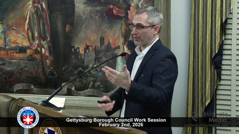 Gettysburg Borough Council Work Session Meeting – 02/02/2026