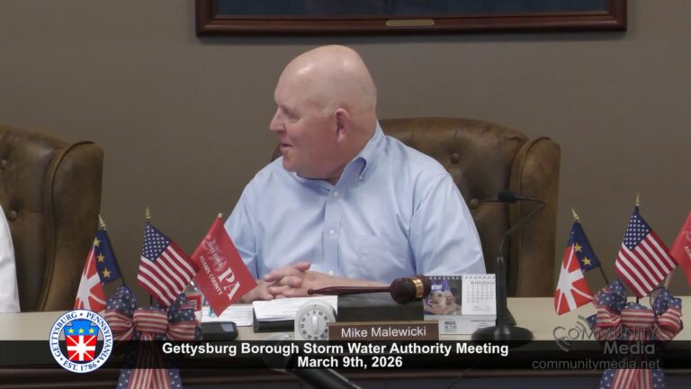 Gettysburg Storm Water Authority Meeting – 03/09/2026