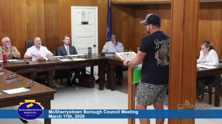 McSherrystown Borough Council Meeting – 03/11/2026