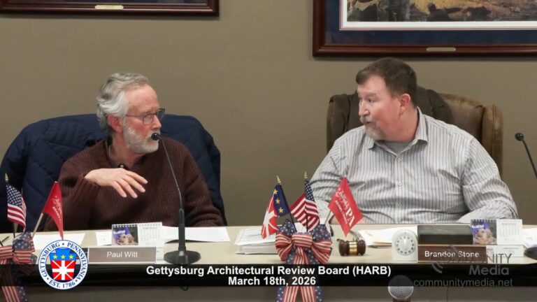 Gettysburg Historic Architectural Review Board (HARB) Meeting – 03/18/2026