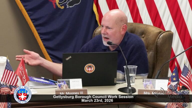 Gettysburg Borough Council Work Session – 3/23/2026
